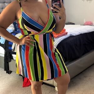 Forever 21 Colorful Striped Mini Dress